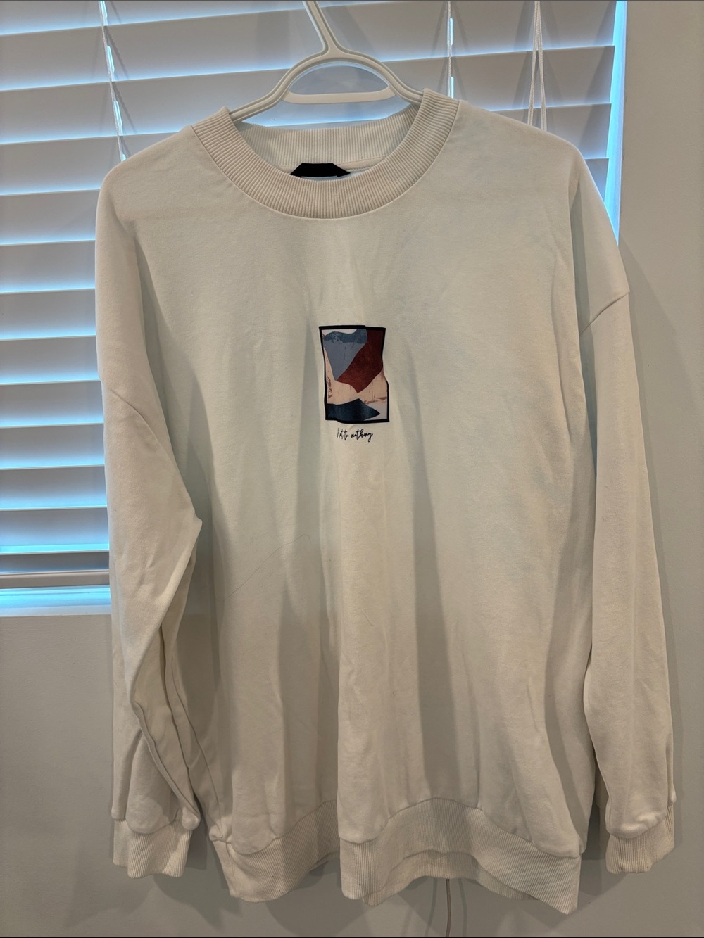Minimal Graphic Cream Crewneck Sweatshirt